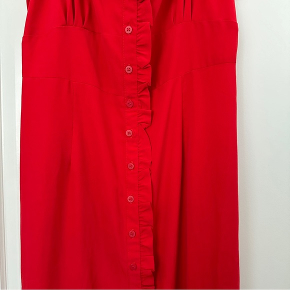 Topshop Red Dress Size 10 - Picture 3 of 10